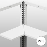 MAXe metal corner shelf set 600 x 600 bay - 400 mm D (E7146WTS)