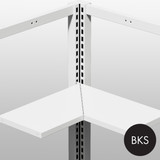 MAXe metal corner shelf set 600 x 600 bay - 500 mm D (E7156BKS)