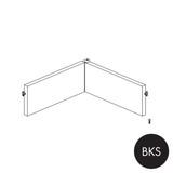 Shop for Shops MAXe metal corner skirt set 600 x 600 bay - 300 mm D 120 H x 18 mm Thick(E8136.4BKS)