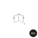 Shop for Shops MAXe metal corner skirt set 600 x 600 bay - 500 mm D 120 H x 18 mm Thick(E8156.4BKS)