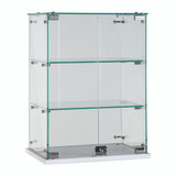 Shop for Shops Glass counter top showcase with 2 shelves & lockable door 450 W x 300 D x 600 mm H(F1950CGWH)
