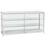 Shop for Shops 2-shelf alu counter showcase LED lighting & lockable doors 1800 W x 940 H x 500 mm D(F2607CGAL)