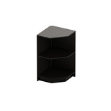 Shop for Shops Open corner counter timber laminate with shelf 526 W x 526 D x 965 mm H(F4002BK)
