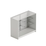 Shop for Shops Counter showcase 1200 w timber laminate glass top & 2 shelves 1200 W x 965 H x 508 mm D(F5000WH)