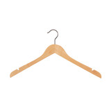 Wooden hanger premium contoured wishbone with notches  410 W x 14 mm Thick(H2626BH)