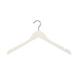 Wooden hanger premium contoured wishbone with notches  410 W x 14 mm Thick(H2626WH)