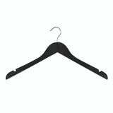 Shop for Shops Wooden hanger premium contoured wishbone with notches 440 W x 14 mm Thick(H2628BK)