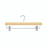 Shop for Shops Wooden hanger premium flat with adjustable clips 380 W x 12 mm Thick(H2629BH)