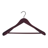 Wooden hanger premium contoured for suit with formed shoulders & rail  450 W x 14 mm Thick(H2635WE)
