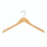 Shop for Shops Wooden hanger premium contoured wishbone with notches & ribs 440 W x 14 mm Thick(H2651BH)
