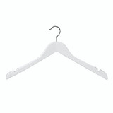 Shop for Shops Wooden hanger premium contoured wishbone with notches & ribs 440 W x 14 mm Thick(H2651WH)