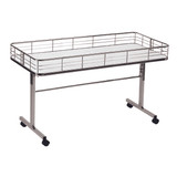 Clearance table with wire fence on castors with folding legs  1200 W x 600 D x 800 mm H(M1701WHCH)