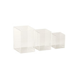 Shop for Shops Acrylic jewellery plinth set with 3 nesting pieces 100 H, 80 H , 60 mm H(M3560CA)