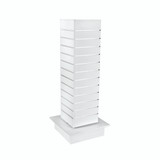 Shop for Shops Slatwall timber laminate square spinner unit 550 Sq Base x 1350 mm H(M8100WH)