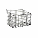Slatwall mesh basket with low front  345 W x 260 D x 250 mm H(S1641BK)