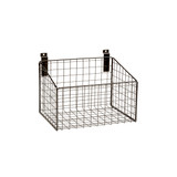Shop for Shops Slatwall mesh basket with low front 293 W x 220 D x 200 mm H(S1642BK)
