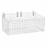 Slatwall mesh basket with low front   586 W X 300 D X 280  mm H(S1643WH)