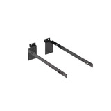 Shop for Shops Slatwall bracket set for 18 mm x 300 mm D shelf 300 D x 18 H x 2.5 mm Thick(S1678BK)