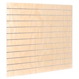 Shop for Shops Slatwall timber laminate panel with inserts & edging 1200 H x 1200 W x 18 mm Thick(S3710PY)