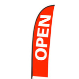 Deluxe exterior flag "open"   3300 mm H Double Sided(T3333RDWH)