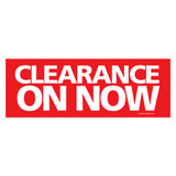 Shop for Shops Outdoor pvc banner with ropes "clearance on now" 2400 W x 865 mm H(T3372RDWH)