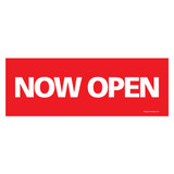 Shop for Shops Outdoor pvc banner with ropes "now open" 2400 W x 865 mm H(T3380RDWH)