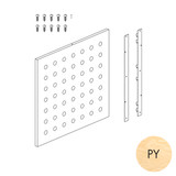 Shop for Shops Peggie panel 75 x 70mm perforated pattern with MAXe brackets 590 W x 558 mm H(P0606PY)