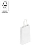 Kraft paper bag extra small with handle  160 W x 255 H x 60 mm gusset(A8020.1WH)