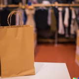 Kraft paper bag small with handle  260 W x 350 H x 95 mm gusset(A8021.1BN)