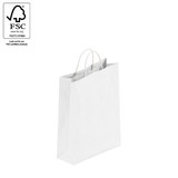 Kraft paper bag small with handle  260 W x 350 H x 95 mm gusset(A8021.1WH)