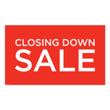 Shop for Shops Poster "CLOSING DOWN SALE" Landscape 1000 W x 594mm H(T4432RDWH)