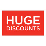 Shop for Shops Poster "HUGE DISCOUNTS" Landscape 1000 W x 594mm H(T4436RDWH)