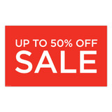 Shop for Shops Poster "UP TO 50% OFF SALE" 1000 W x 594 mm H(T4442RDWH)