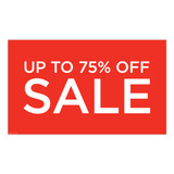 Shop for Shops Poster "UP TO 75% OFF SALE" 1000 W x 594 mm H(T4443RDWH)