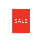 Shop for Shops A4 portrait double sided sign card "SALE" (pack of 5) 210 W x 297 mm H(T7500.1RDWH)
