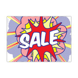 Shop for Shops A3 landscape double sided sign card "SALE" (comic book style) 420 W x 297 mm H(T8535.1MU)