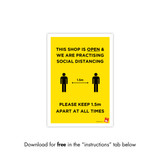 Shop for Shops COVID 19 DOWNLOADABLE POSTER 3 - SOCIAL DISTANCING (COVID3)