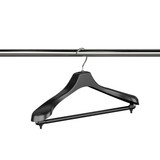 Plastic jacket hanger with rail (HJ2480BK)