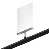 Signage hardware saddle fits stem for MAXe rail (T1235BKS)