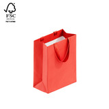 Style paper bag medium with ribbon handle 260 W x 330 H x 135 mm gusset(A8033.1RD)