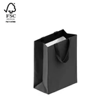 Style paper bag medium with ribbon handle 260 W x 330 H x 135 mm gusset(A8033.1BK)