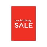 Shop for Shops Poster "our birthday SALE" 594 W x 841mm H(T4318RDWH)