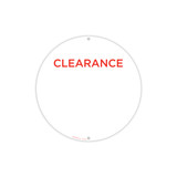 Shop for Shops Round double sided poster "CLEARANCE" (writable) Double Sided 400mm DIA(T4710WHRD)