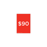 A5 portrait double sided sign card "$90" (pack of 5) 148 W x 210 mm H(T7690.1RDWH)
