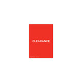 Shop for Shops A5 portrait double sided sign card "CLEARANCE" (pack of 5) 148 W x 210 mm H(T7709.1RDWH)