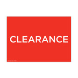 Shop for Shops A3 landscape double sided sign card "CLEARANCE" 420 W x 297 mm H(T8509.1RDWH)