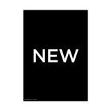 Shop for Shops A3 portrait double sided sign card "NEW" 297 W x 420 mm H(T9548.1BKWH)