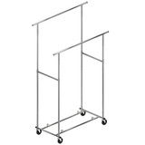 Double collapsible mobile clothes rack SERIES 2 (R1234.2CH)