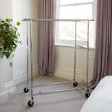 Double collapsible mobile clothes rack SERIES 2 (R1234.2CH)
