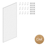 Peggie panel 75 x 70mm perforated pattern with brackets 1200 W x 2380 mm H(P0005OAK)
